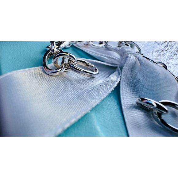Tiffany Oval Clasping Link Bracelet in Silver ONLY, for Charm Pendant, 7.5" - Picture 5 of 5